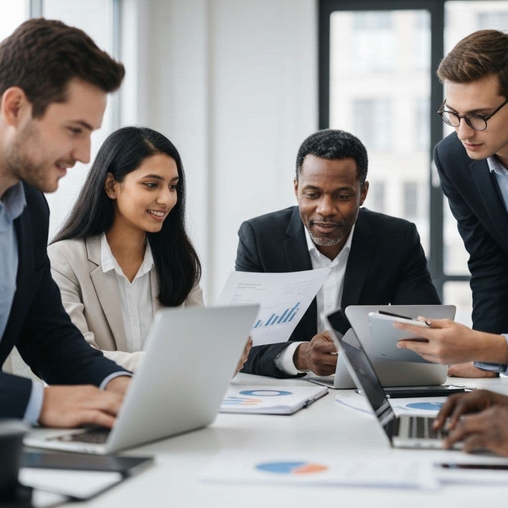 Procurement team collaborating